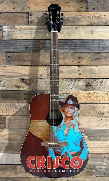 The guitar design features an image of Miranda with the text "Crisco - Miranda Lambert".