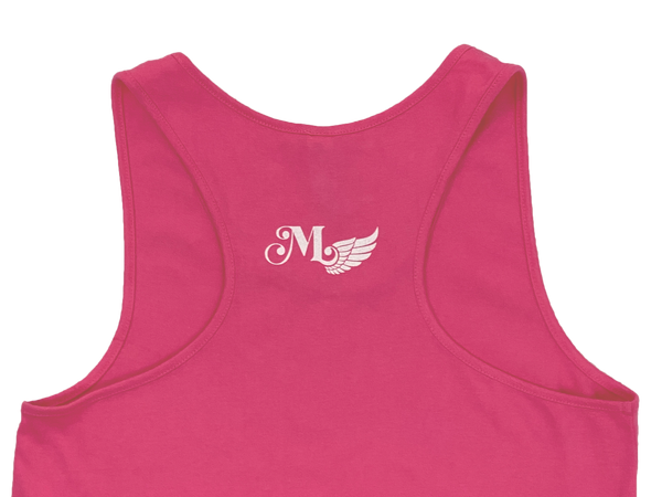 Back tag features "M" with wing logo.