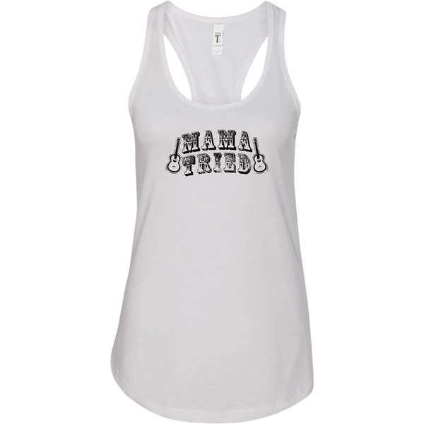 Front features text "Mama Tried" with guitar graphic.