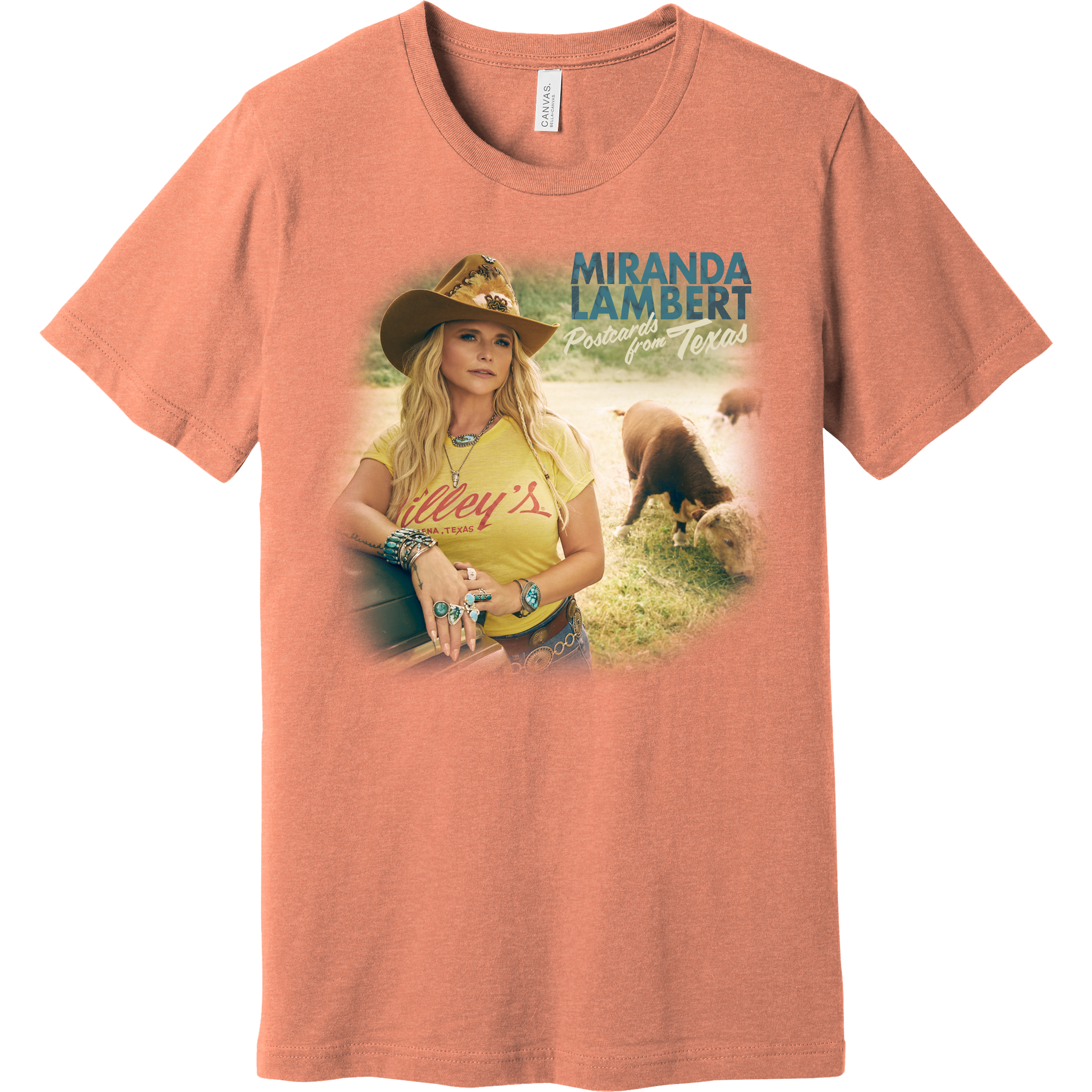 Postcards From Texas Tee - Sunset Red – The Miranda Lambert Store