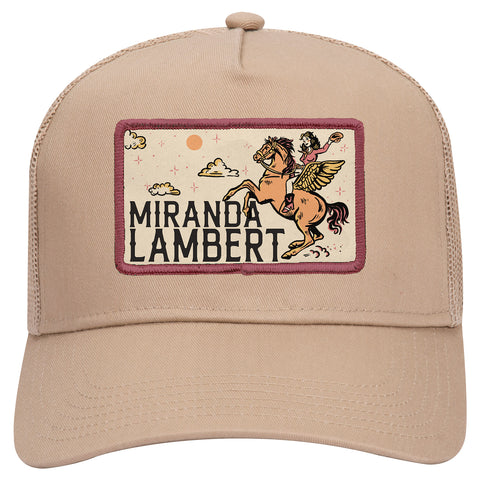 Front features the words "Miranda Lambert" with a cowgirl riding a pegasus graphic.