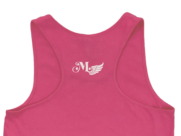 "M" with wing logo on back